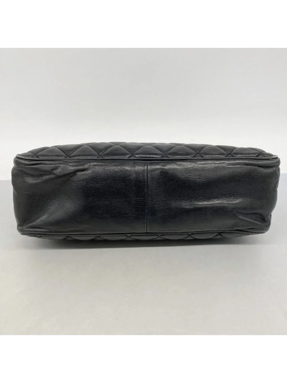 Chanel Shoulder Bag Quilted Lambskin Black Gold